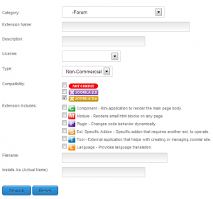 Udvidelser til Joomla