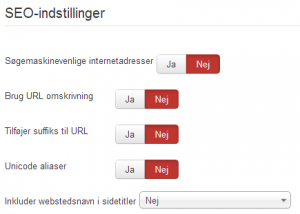 SEF-URLs i Joomla